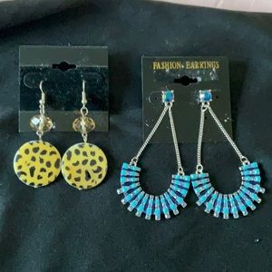 2 Pairs of Fashion Earrings $12